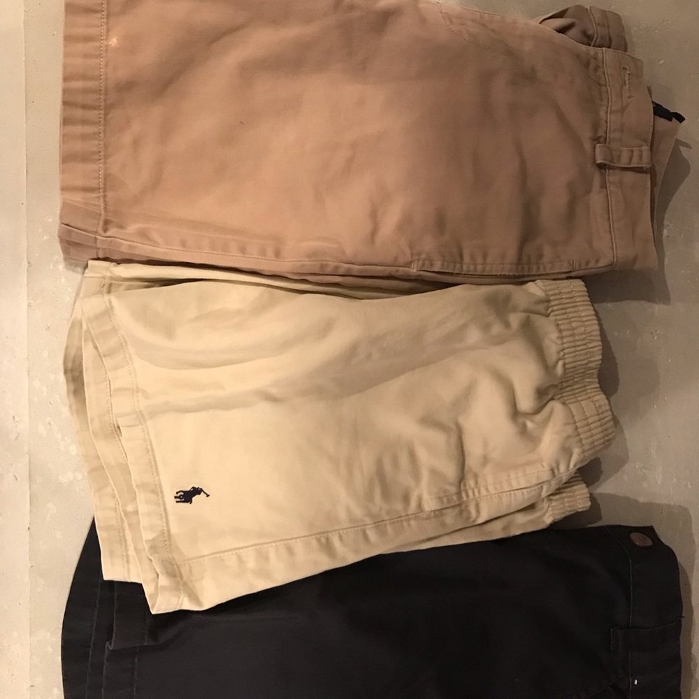 Boys size 7 khaki shorts lot of 3